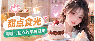 甜点食光生活主题视觉